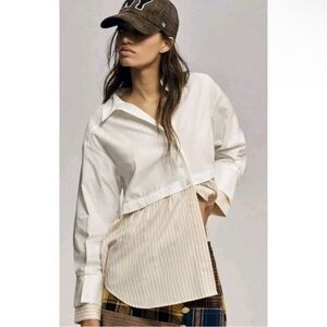 Anthropologie Twofer Layered Buttondown Shirt